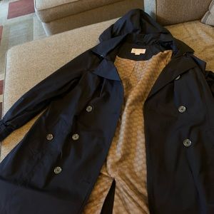 Michael Kors Navy Blue Trench/Rain Coat